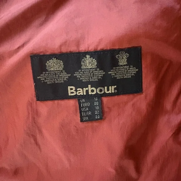 Barbour cavalry polar-quilt burnt orange size 10 - Picture 3 of 4
